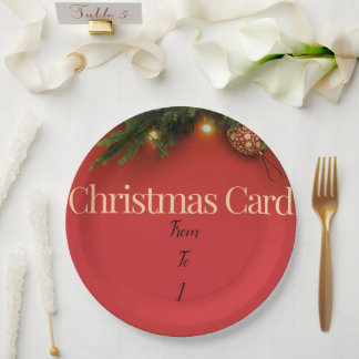 Papel Plato de Navidad de Santa Adorable – Regalo Festiv