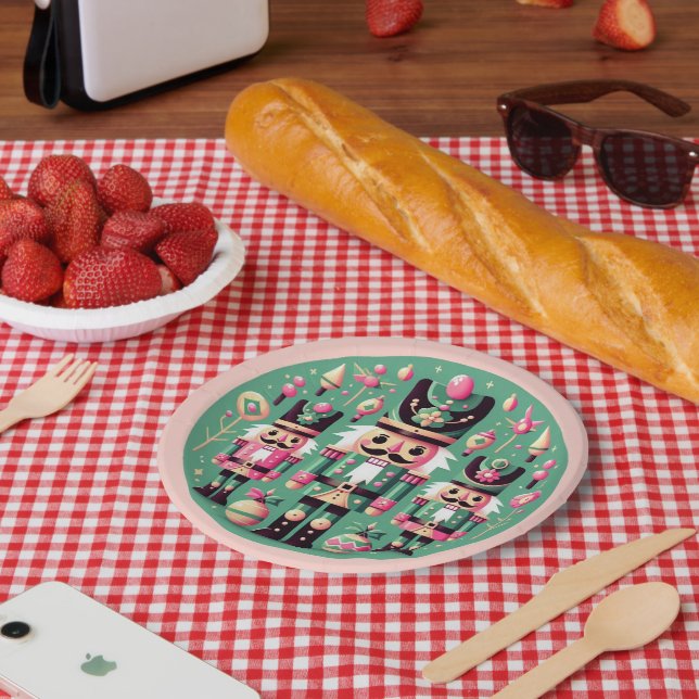 Papel Plato de Navidad para Cascanueces (Picnic)