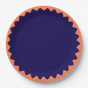 Papel Plato de Navy y Coral