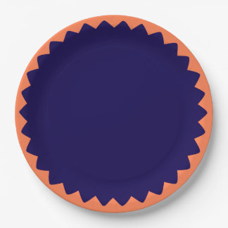 Papel Plato de Navy y Coral