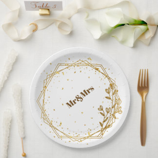 Papel Plato de oro elegante