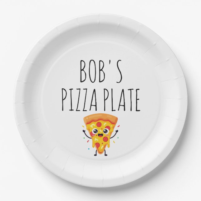 Papel Plato de pizza personalizado (Anverso)