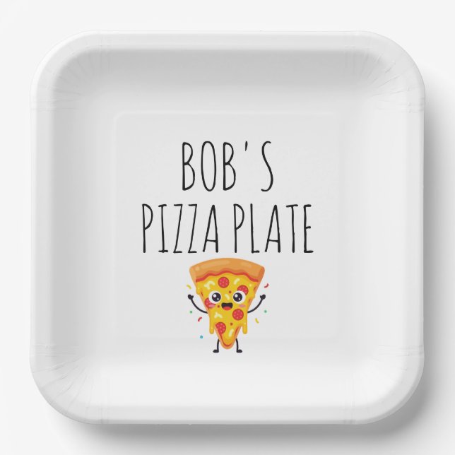 Papel Plato de pizza personalizado (Anverso)