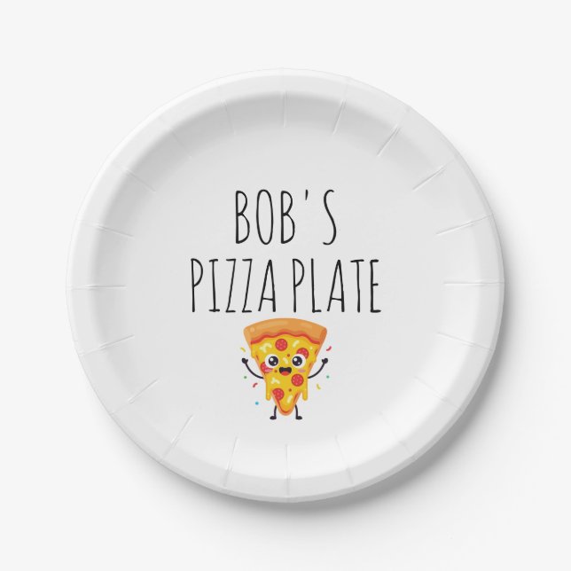 Papel Plato de pizza personalizado (Anverso)