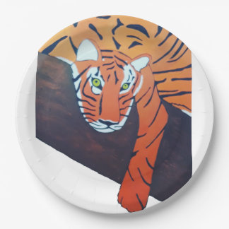 Papel Plato de plástico con diseño Tigre