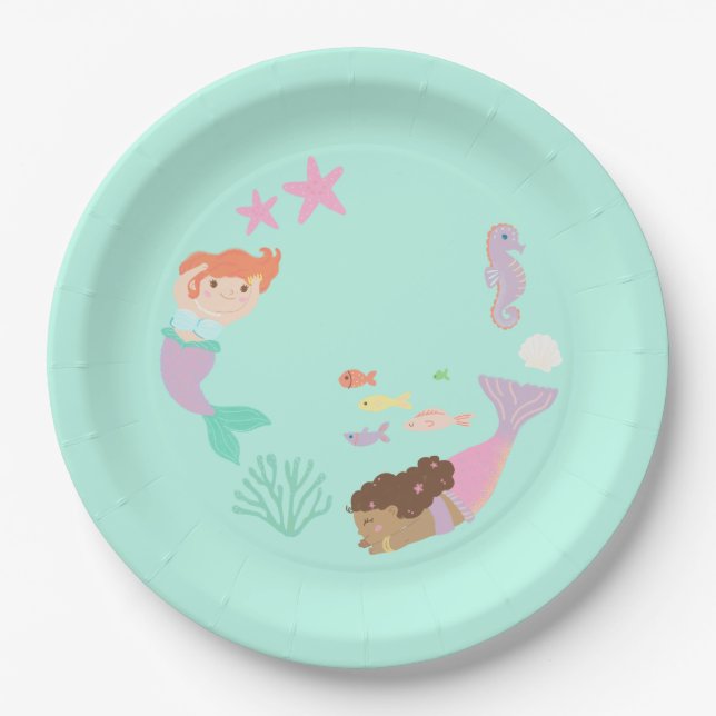 Papel Plato de Sirena 9" (Anverso)