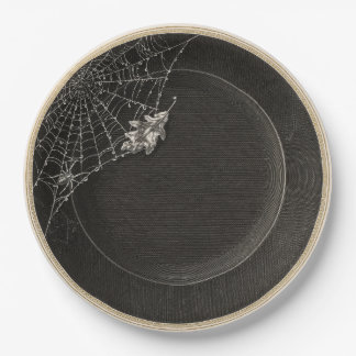 Papel Plato de telaraña de Halloween gótico victoriano