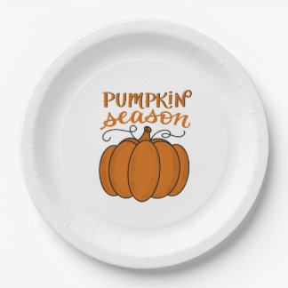 Papel Plato de temporada de calabaza