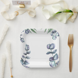 Papel Plato Floral Rústico Armonía de Flores Silvestres