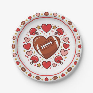 Papel Plato mono de San Valentín y Super Bowl