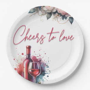 Papel Plato para Bridal Shower de Cheers To Love