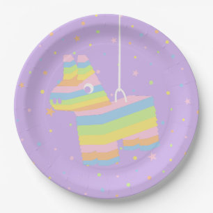Papel Plato para Fiesta de Cumpleaños con Piñata de Past