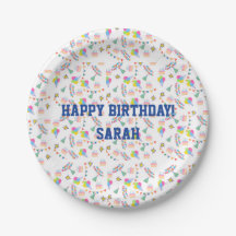 Plato personalizado de feliz cumpleaños