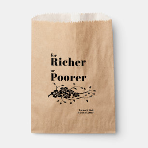 Papel Por bolsa favorita de boda más rica o más pobre