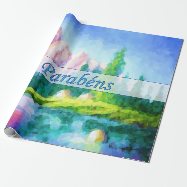 Papel portugués del abrigo de la montaña del rosa (Desenrollado)