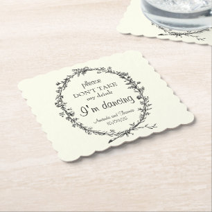 Papel Posavasos Corona de banco de marfil