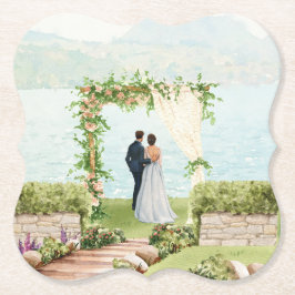 Papel Posavasos de Botanica con Acuarela Elegante