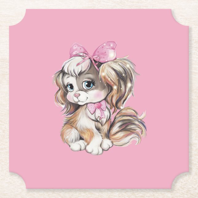 Papel Posavasos de cachorro (Anverso)