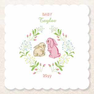 Papel Posavasos de conejo con corona