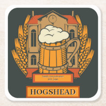 Posavasos de cuadrado de cerveza de bares y pubs