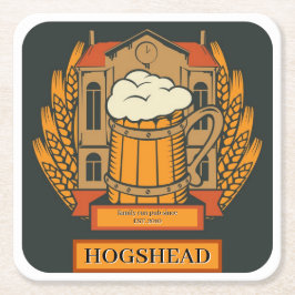 Papel Posavasos de cuadrado de cerveza de bares y pubs