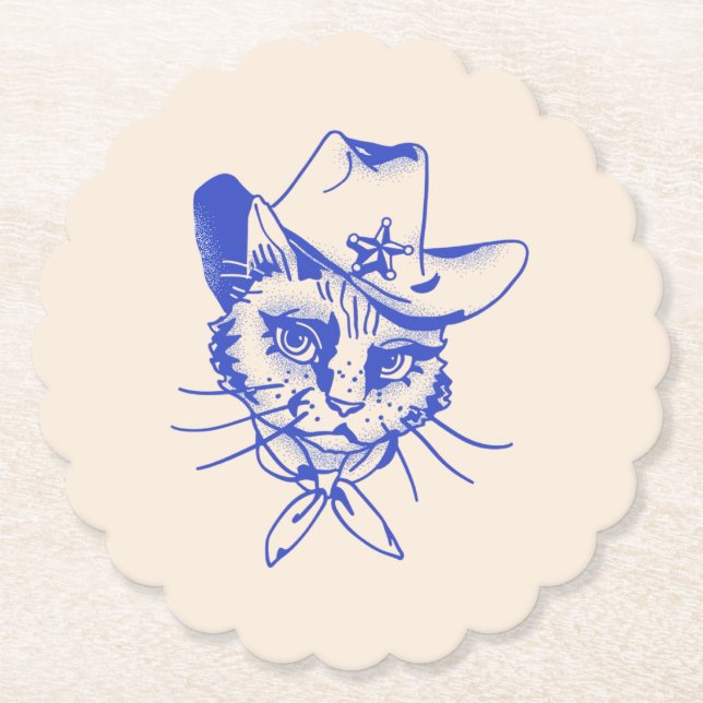 Papel Posavasos de gatito (Anverso)
