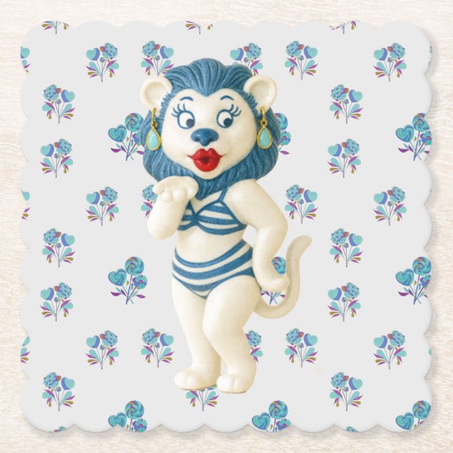 Papel Posavasos de león de cerámica (Anverso)