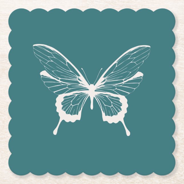 Papel Posavasos de Mariposa (Anverso)