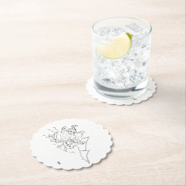 Papel Posavasos de papel: Sr. y Sra. Claus
