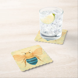Papel Posavasos de plástico con avispa azul bandeada