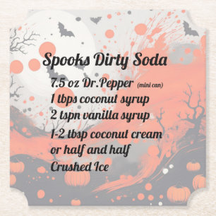 Papel Posavasos de Soda Sucio Spooks