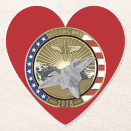 Papel Posavasos en forma de corazón de moneda 1