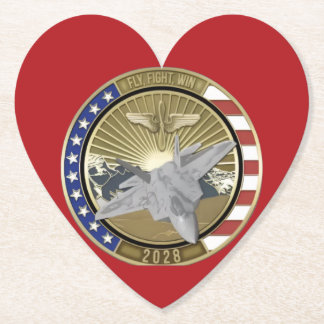 Papel Posavasos en forma de corazón de moneda 1