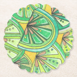 Papel Posavasos Escalonado de Lima Verde
