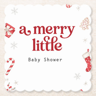 Papel Posavasos para Baby Shower de Navidad | Bebé Peque