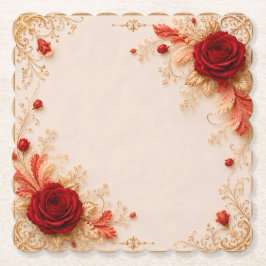 Papel Posavasos para Boda | Decoración Romántica de Lujo