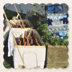 Papel Posavasos para fiestas de vino