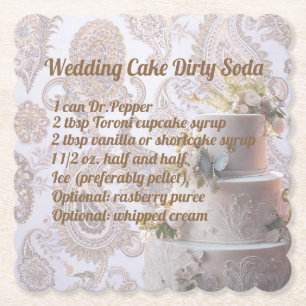 Papel Posavasos para Torta de Boda de Soda Sucia