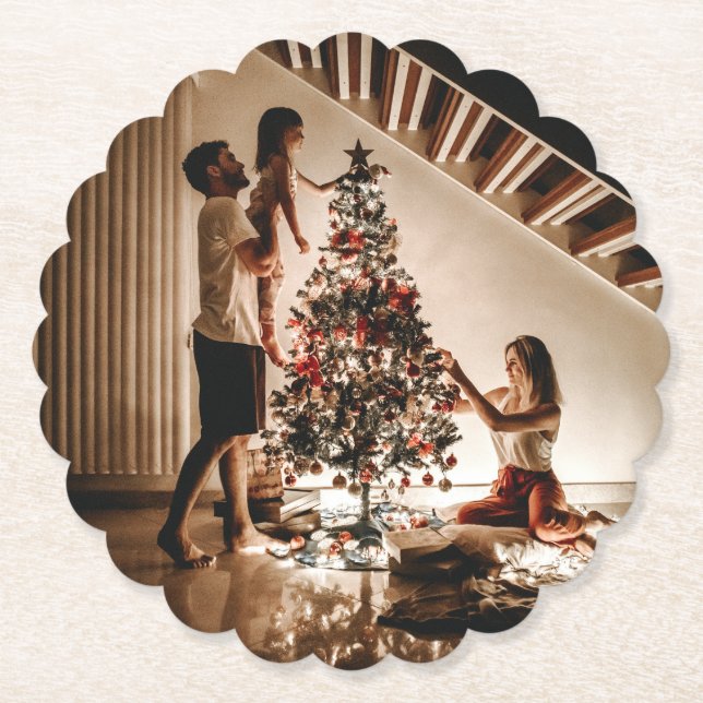 Papel Posavasos Redondos de Foto Personalizados (Anverso)