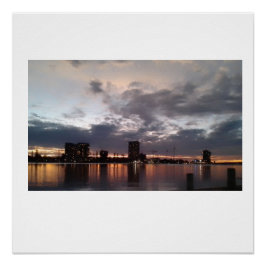 Papel poster del fondo del atardecer (semibrillant