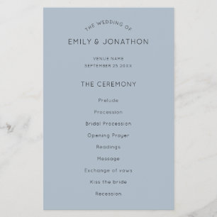 PAPEL Programa de Matrimonio Azul Polvoriento de