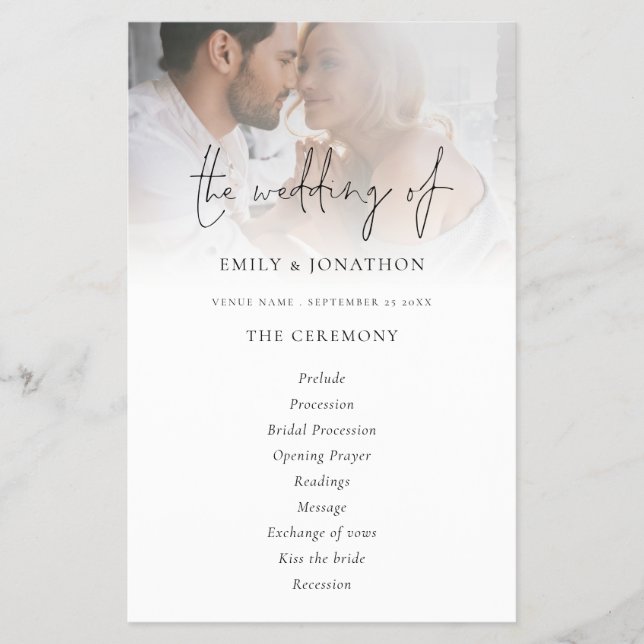 PAPEL | Programa Script Photo Black White Wedding (Frente)