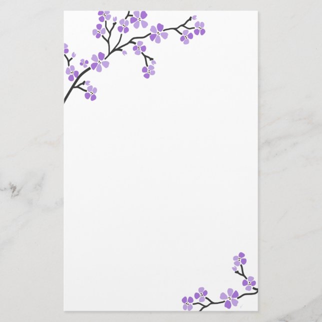 Papel Purple Cherry Blossom (Anverso)
