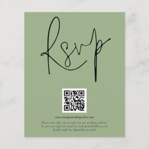 PAPEL   QR Código Script Boda Sage RSVP