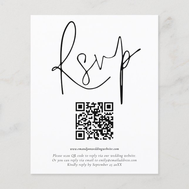 PAPEL | QR Código Script Wedding RSVP (Frente)