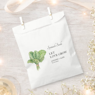 Papel Que el amor crezca Bolsa de Favor de la Boda de