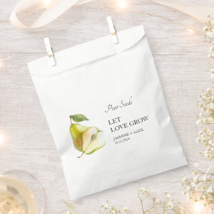 Papel Que el amor crezca   Bolsa de Favor de la Boda de 