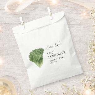 Papel Que el amor crezca Bolsa de Favor de la Boda de