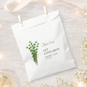 Papel Que el amor crezca   Bolsa de Favor de la Boda de 