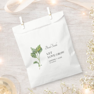 Papel Que el amor crezca   Bolsa de Favor de la Boda de 